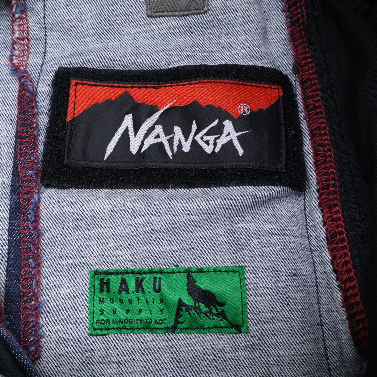 NANGA ナンガ ×HAKU HK-S 122 ワンウォッシュ スリーディメンションテーパードパンツ M