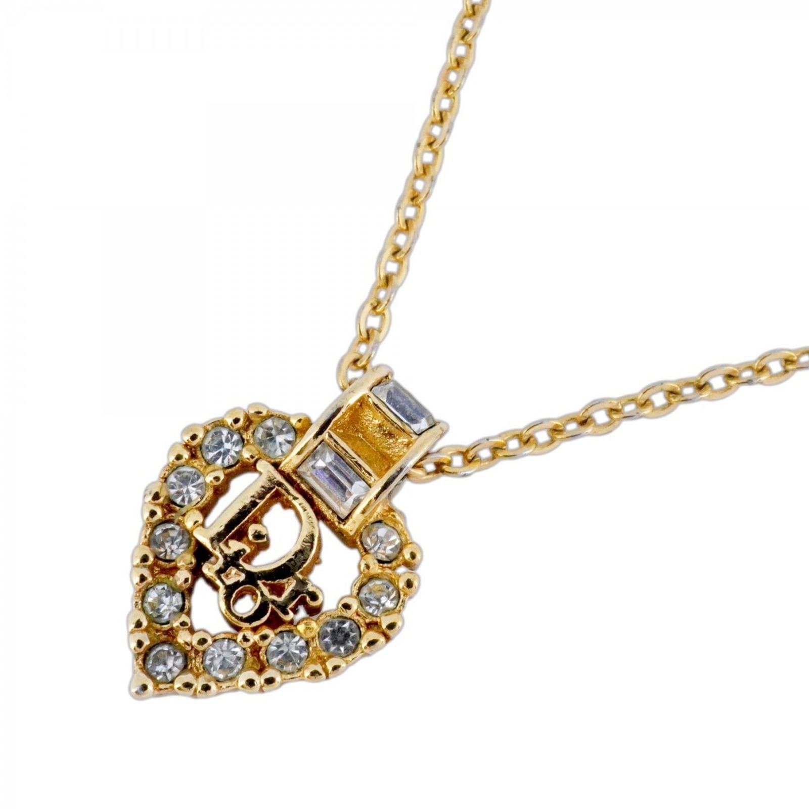 【極美品】Dior　ディオール　ネックレス　ゴールド　ラインストーン　サークル クリスチャン・ディオール(Christian Dior) クリスチャン