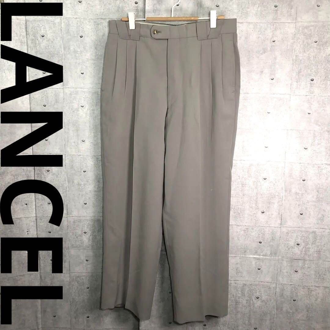 LANCEL ランセル グレー プリーツ入り スラックス 82 - メルカリ