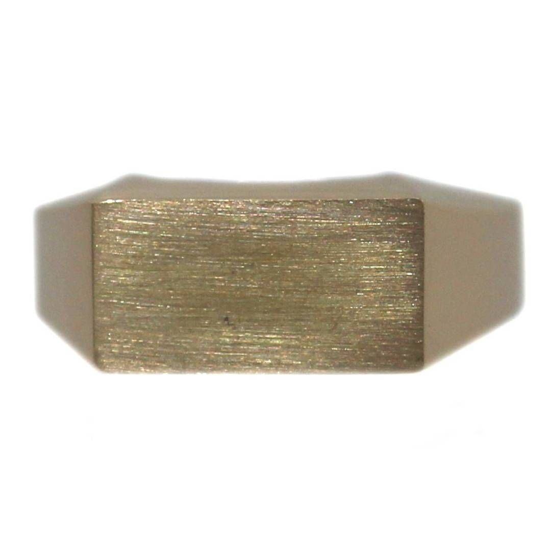 K18/18金 印台リング 19号 11.4g レトロデザイン IS 磨き仕上げ品 A 