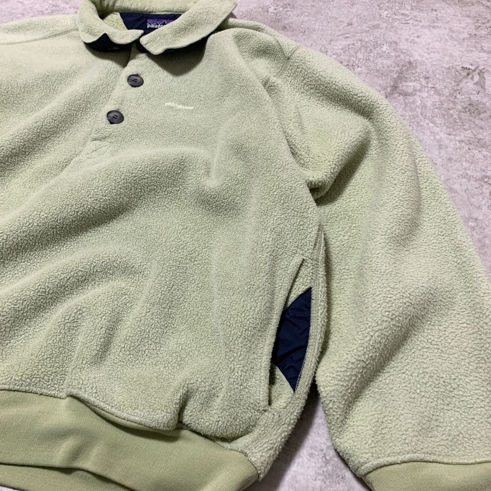 90s 1991年 USA製 patagonia Lightweight Synchilla Half Button 
