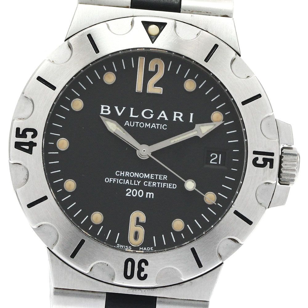 ブルガリ BVLGARI SD38S ディアゴノ スクーバ デイト 自動巻き メンズ_884550