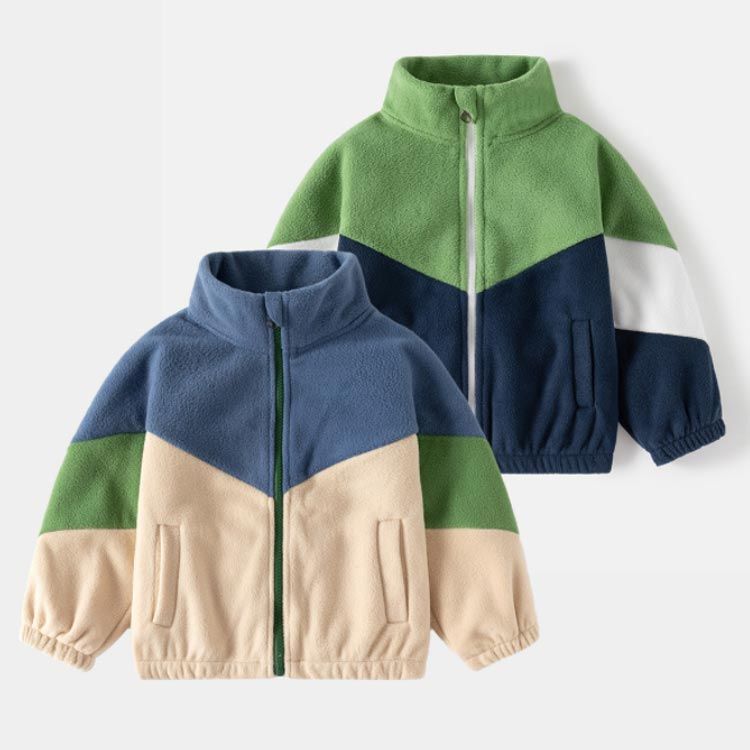 暖かい 男の子 子供服 フリースジャケット ジャンパー ジップアップ 