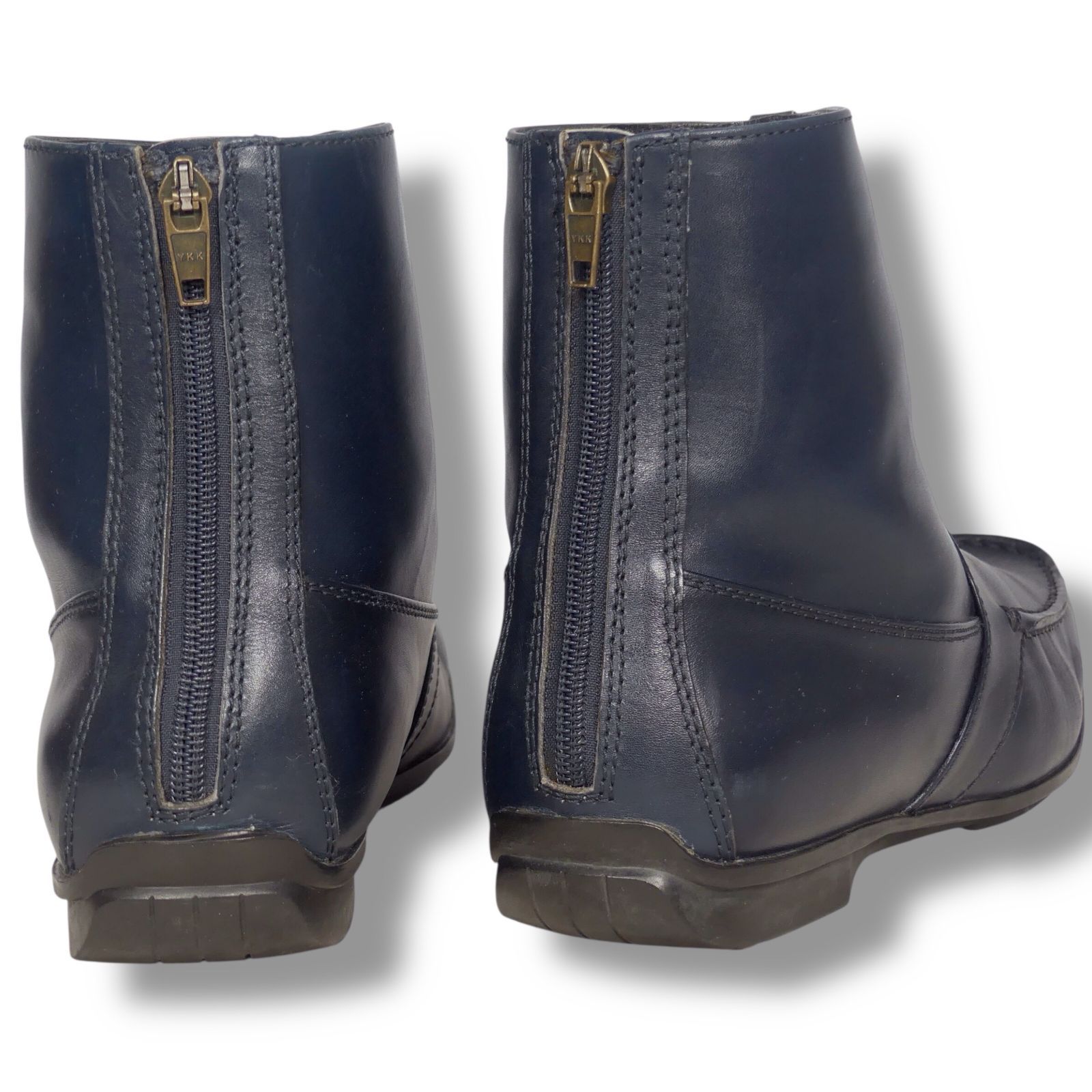 REGAL サイドジップブーツ 美品】REGAL レザー ショート ブーツ 本革 サイドジップ 黒23.5