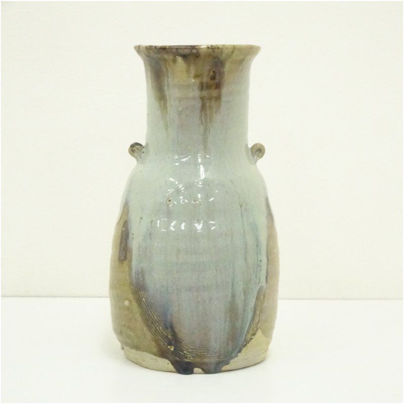 木之元窯 豊田嘉隆造 掛流花入（共箱） 花入れ 茶道 茶道具 花瓶 花器