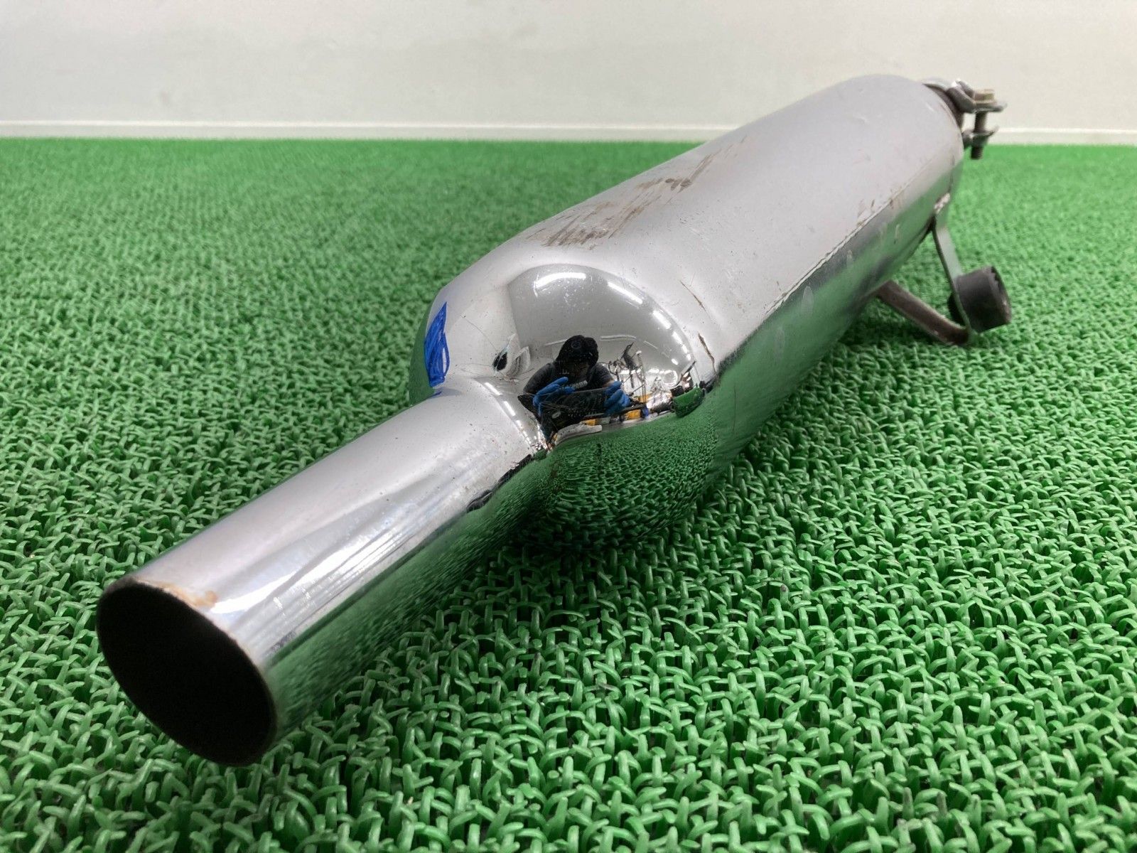 エストレヤ サイレンサーマフラー K396 カワサキ 純正 バイク 部品 BJ250A ESTRELLA エスト カスタム素材に 品薄 Kq