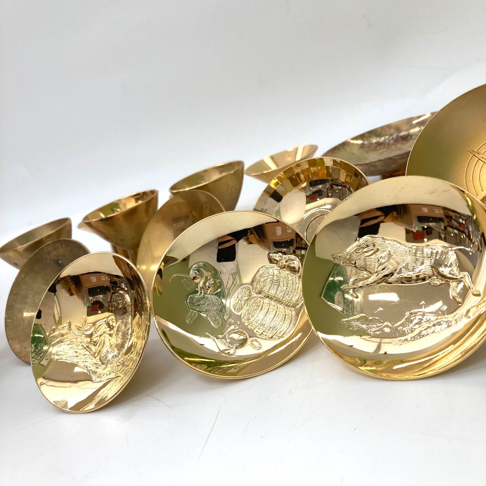 【✨ゴールド✨】金杯　福助　大仏　ダルマ　などまとめ売り18点❣️ 24KGP】金杯 K18GP まとめ売り ゴールド 盃☆ - メルカリ
