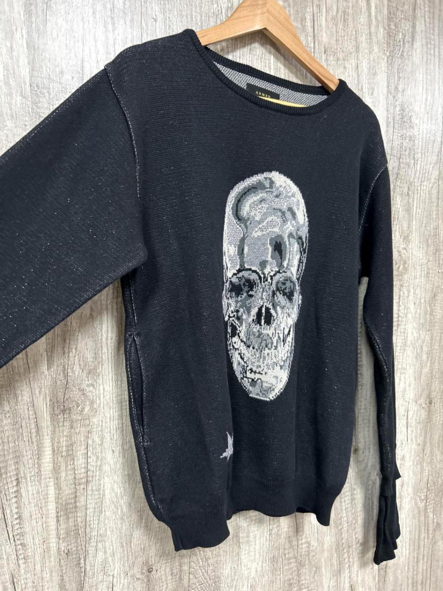 KANATA スカルデザイン ニットセーター 黒 KANATA スカルデザイン ニットセーター 黒 org.jpg