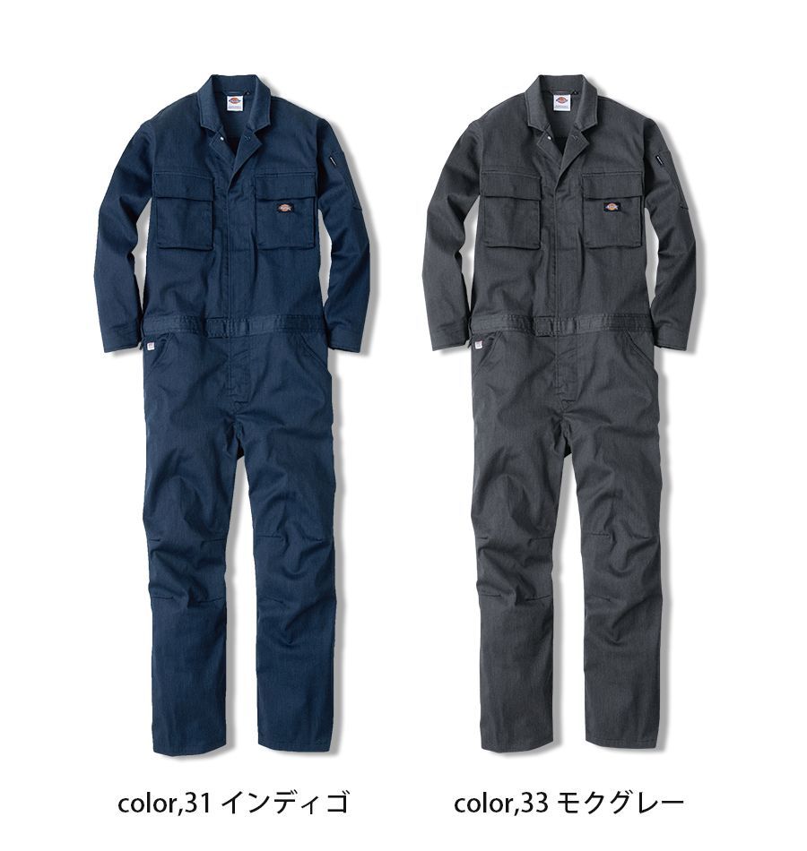 Dickies ディッキーズ つなぎ ツナギ D-766 ネイビー SS～5L 長袖 続服