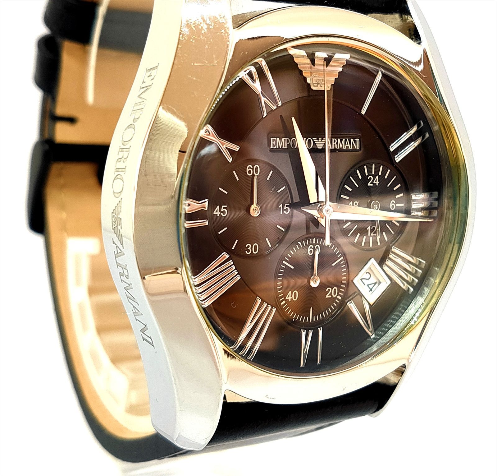 EMPORIO AR-1633 ARMANI クロノグラフ アルマーニ 腕時計 稼働品 