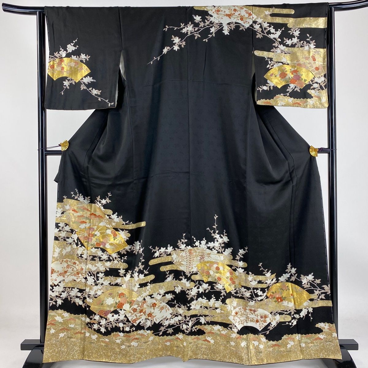 平和屋着物＊夏物 訪問着 絽 蜻蛉 トンボ 草花文 正絹 逸品 未使用