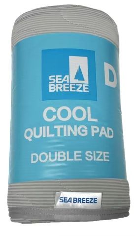 【 グレー】シーブリーズ 接触冷感 敷パッド ダブルサイズ 140cm x 205cm Sea Breeze 洗濯可 リバーシブル メッシュ 抗菌防臭加工