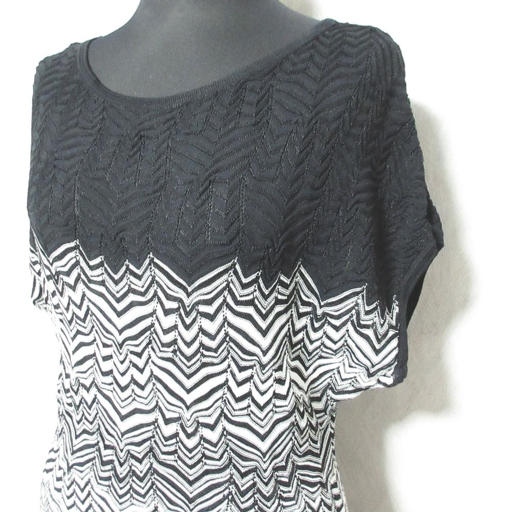 美品 MISSONI ミッソーニ ショートスリーブ ひざ丈 タイト