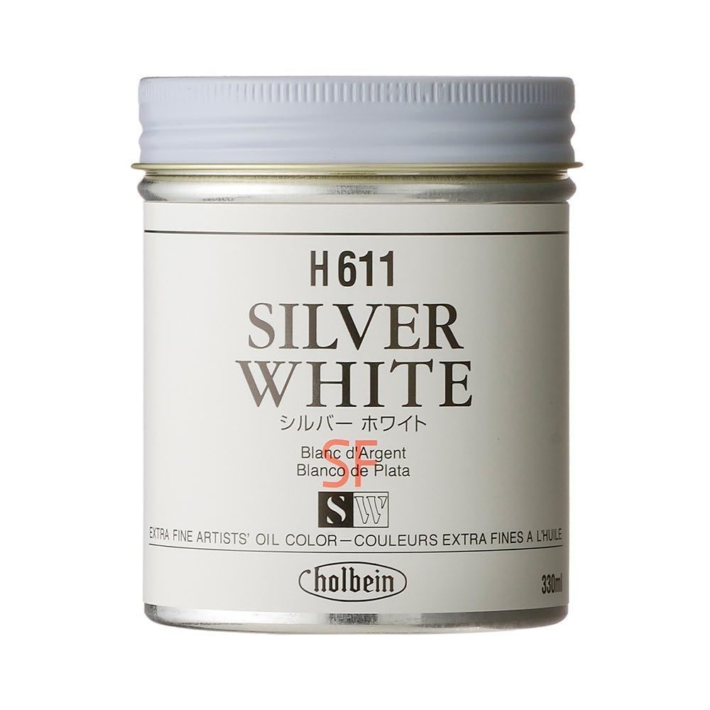 Color:シルバーホワイト ホルベイン 油絵具 H611 330ml シルバーホワイト 00611