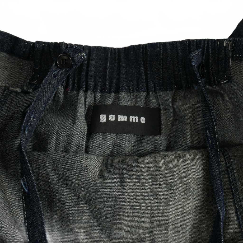 ゴム gomme デニム オールインワン サロペット M インディゴ