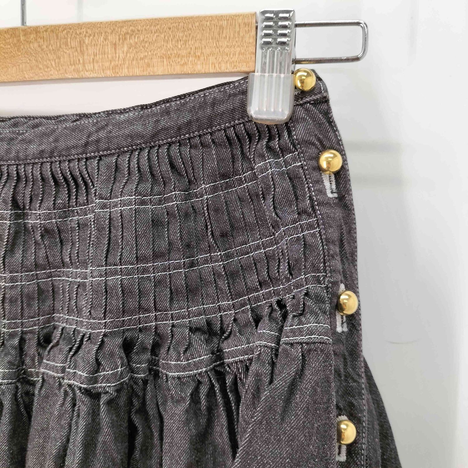 ピンクハウス PINK HOUSE ギャザーデニム スカート レディース 表記無 GULLKHAN_COM