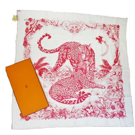 中古】 超美品 エルメス HERMES カレ 大判 スカーフ JUNGLE LOVE
