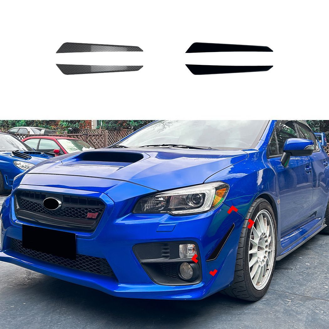 スバル WRX STI VA フロントカナード風 ABS製 2015-2021 ピアノブラック |4.17
