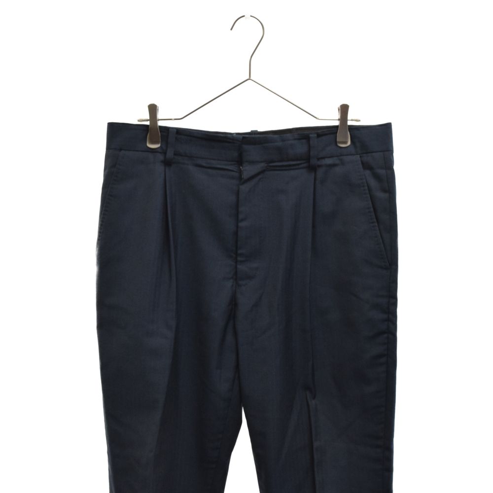 WACKO MARIA (ワコマリア) 20SS Ermenegildo Zegna PLEATED TROUSERS (TYPE-1) エルメネジルドゼニア  プリーツトラウザーズパンツ スラックスパンツ タックパンツ ネイビー - メルカリ