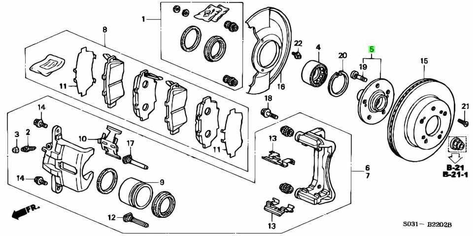 ● HONDA ホンダ 純正 EK9 TYPE R シビック フロント ハブASSY ハブベアリング ボルト LH 助手席側 LH インテグラ B16B civic