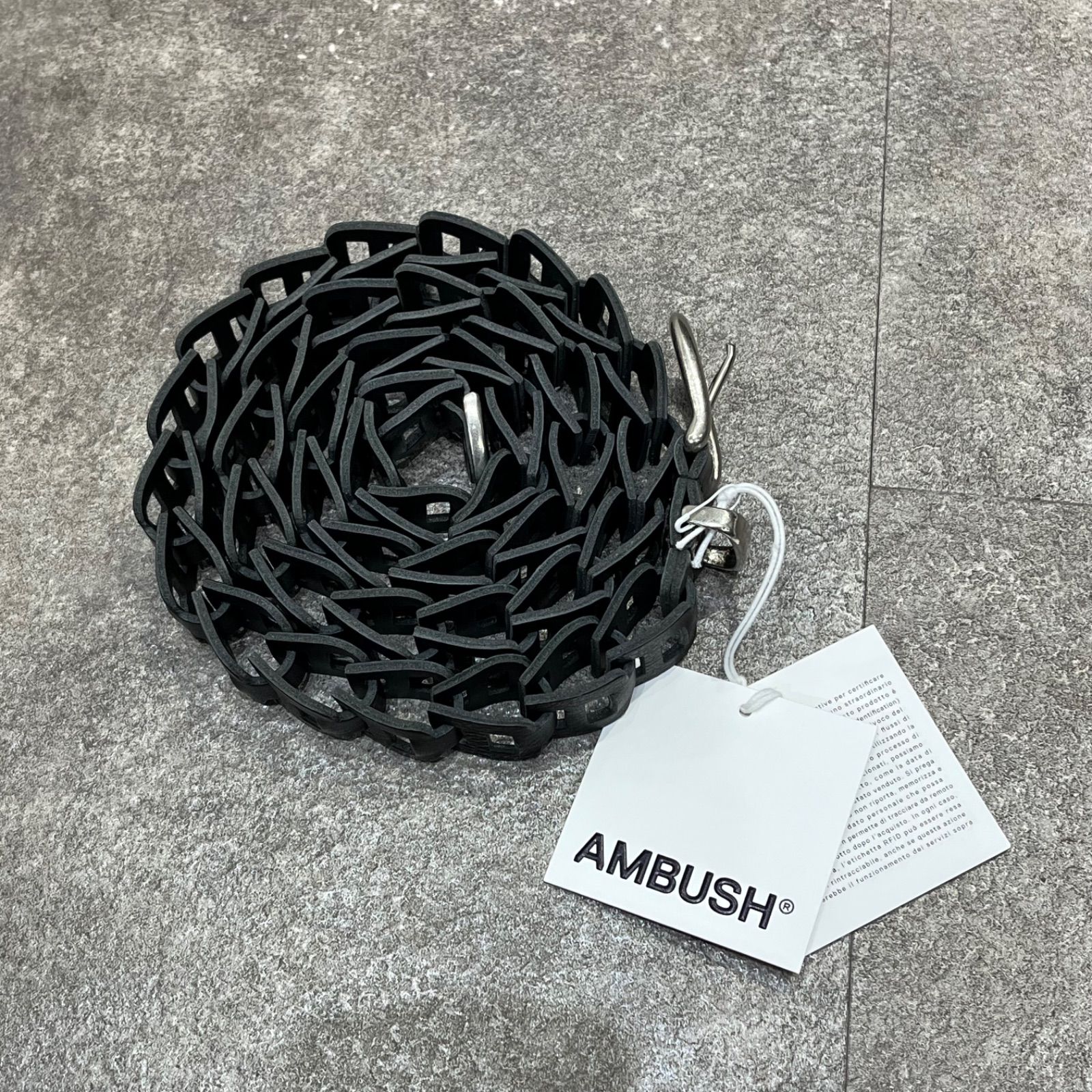 参考上代35200円 未使用品 AMBUSH A CUTOUT BELT レザー カット