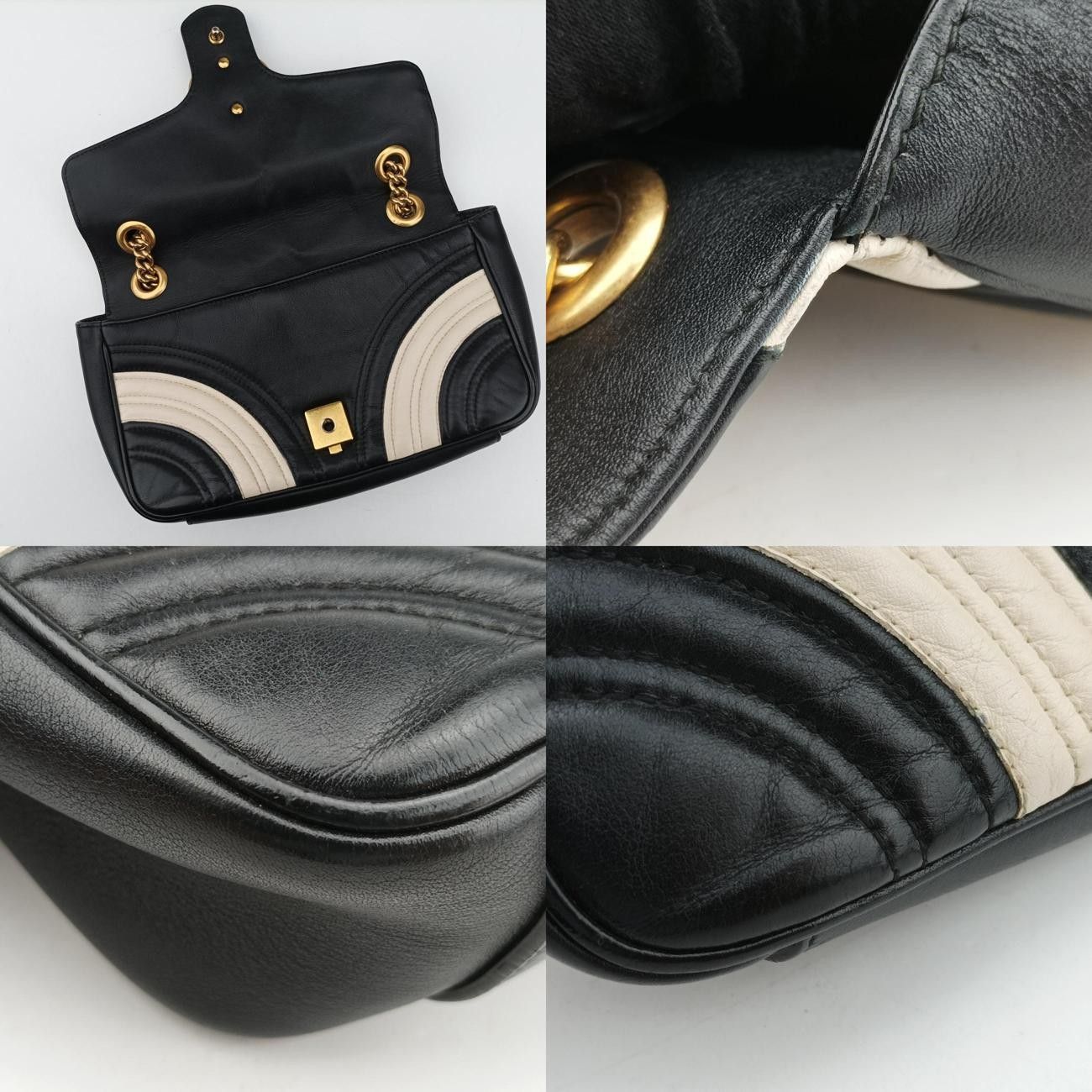 専用です❣️購入しないでください❣️GUCCI ❣️グッチブラックレザー GGロゴ GUCCI~ クラッチバッグ ブラック レザー グッチ ロゴ セカンド