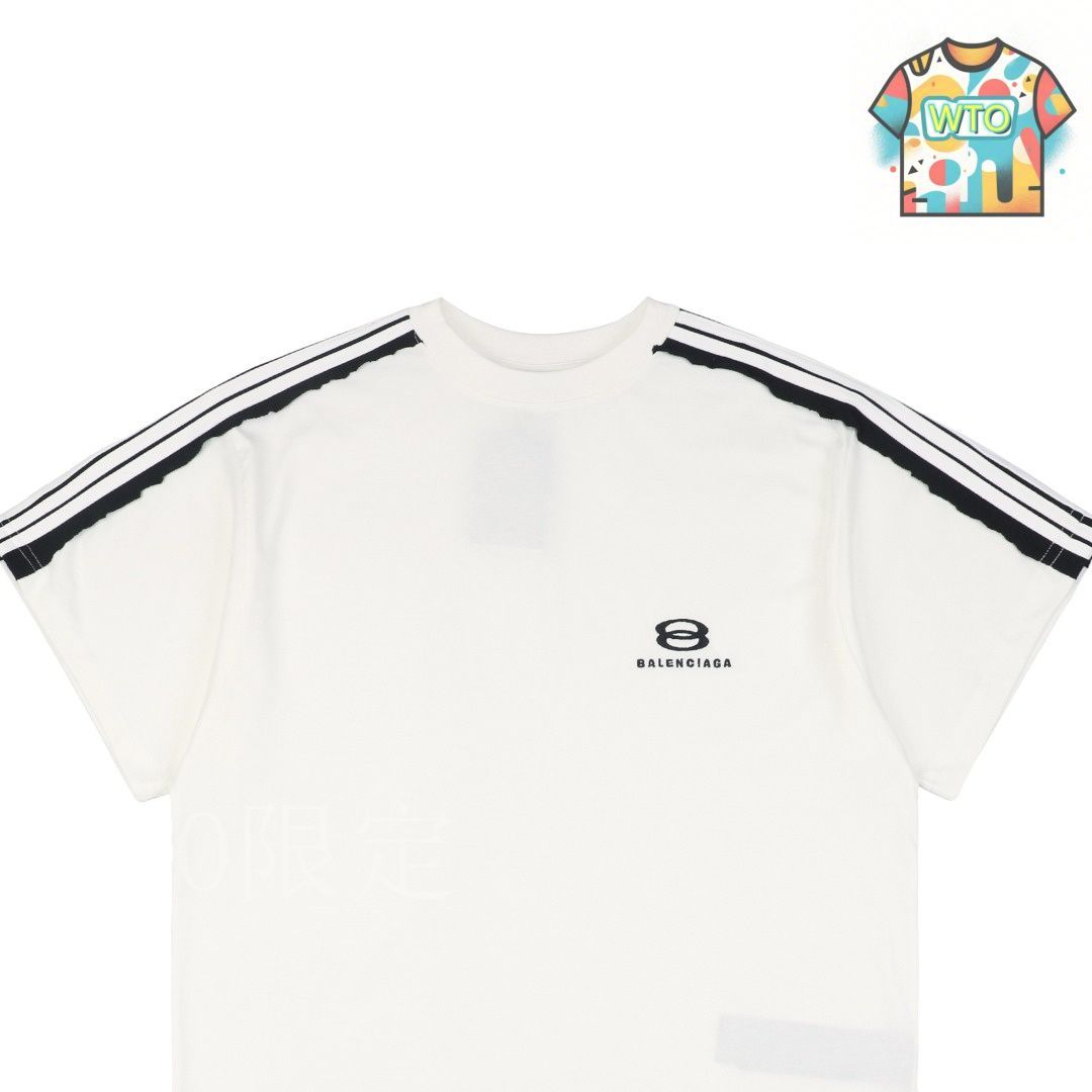 正規品　バレンシアガ　25SS Tシャツ　テープロゴ BALENCIAGA バレンシアガ Tape Medium Fit T-Shirt テープロゴ
