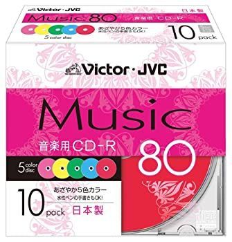 -非常に良い Victor 音楽用CD-R 80分 プリンタブル 10枚 CD-A80XR10
