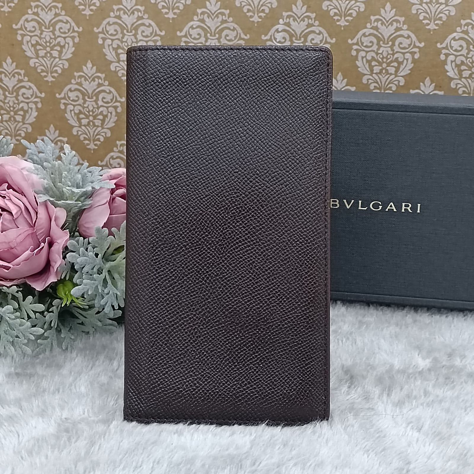 BVLGARI 》 ブルガリ クラシコ ロゴ刻印入り 長財布 札入れ ロング