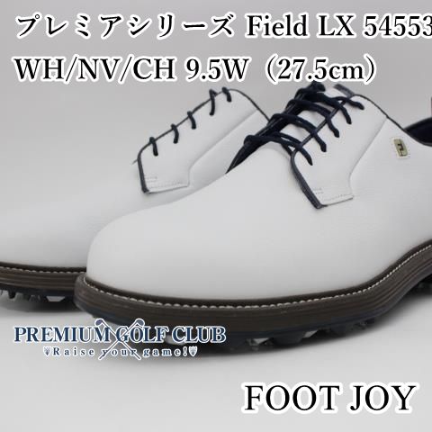 フットジョイ プレミアシリーズ フィールド Field LX 54553 ホワイト|ネイビー|Chestnut 9.5W 27.5cm 日本未発売 US天然皮革モデル 3477