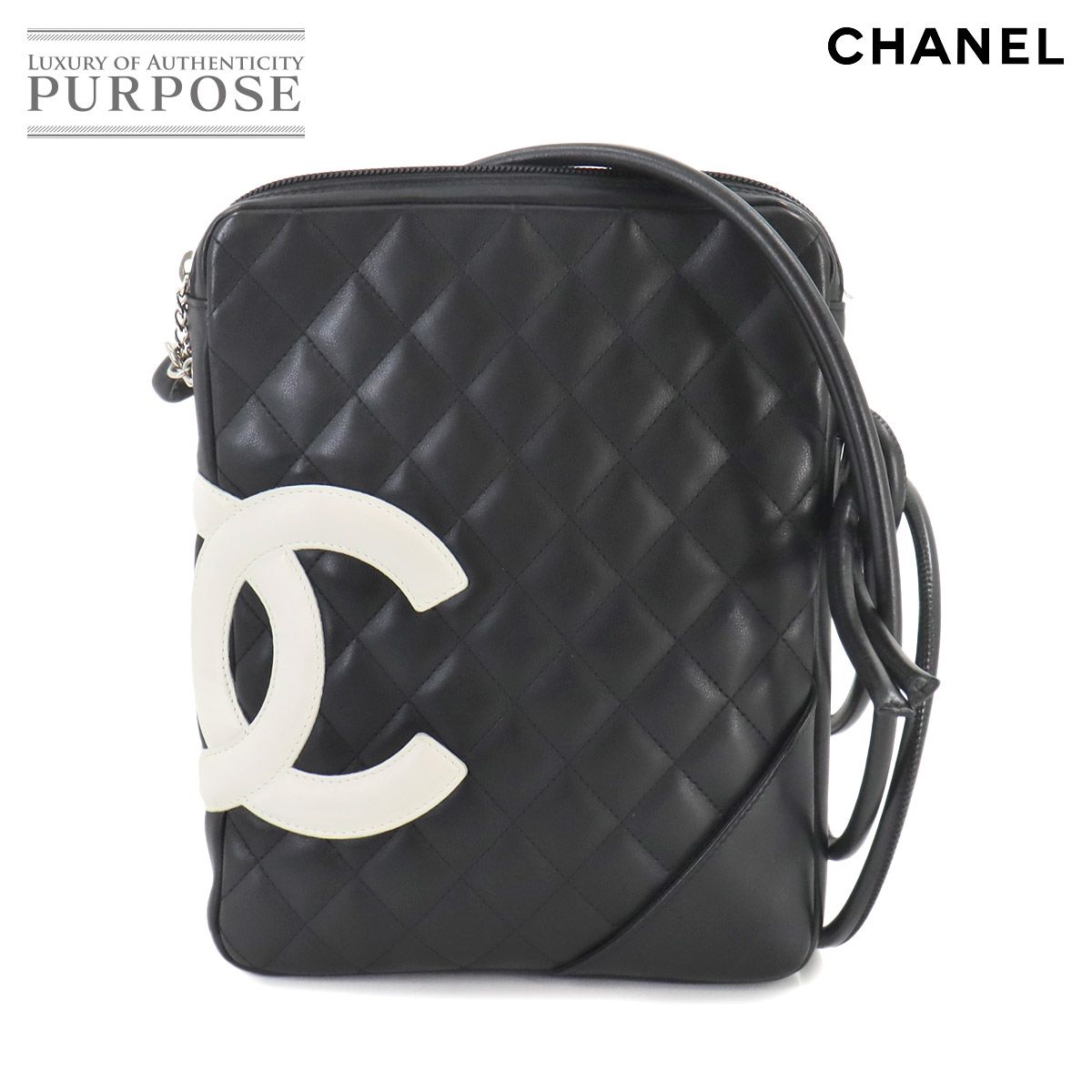 新品同様 シャネル CHANEL カンボンライン ショルダー バッグ レザー 