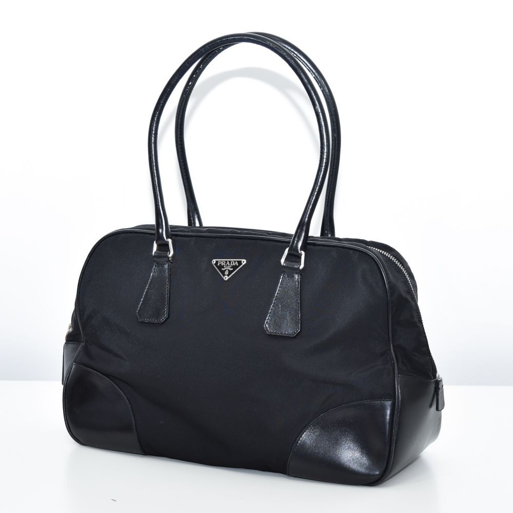 PRADA ハンドバッグ レディース ミニボストン ナイロン レザー 81712