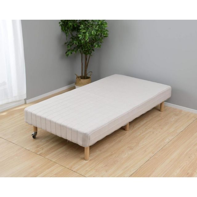 山善 YAMAZEN キャスター付 脚付きマットレス シングルサイズ ボンネル SAME-97195C ボンネルコイル 圧縮梱包