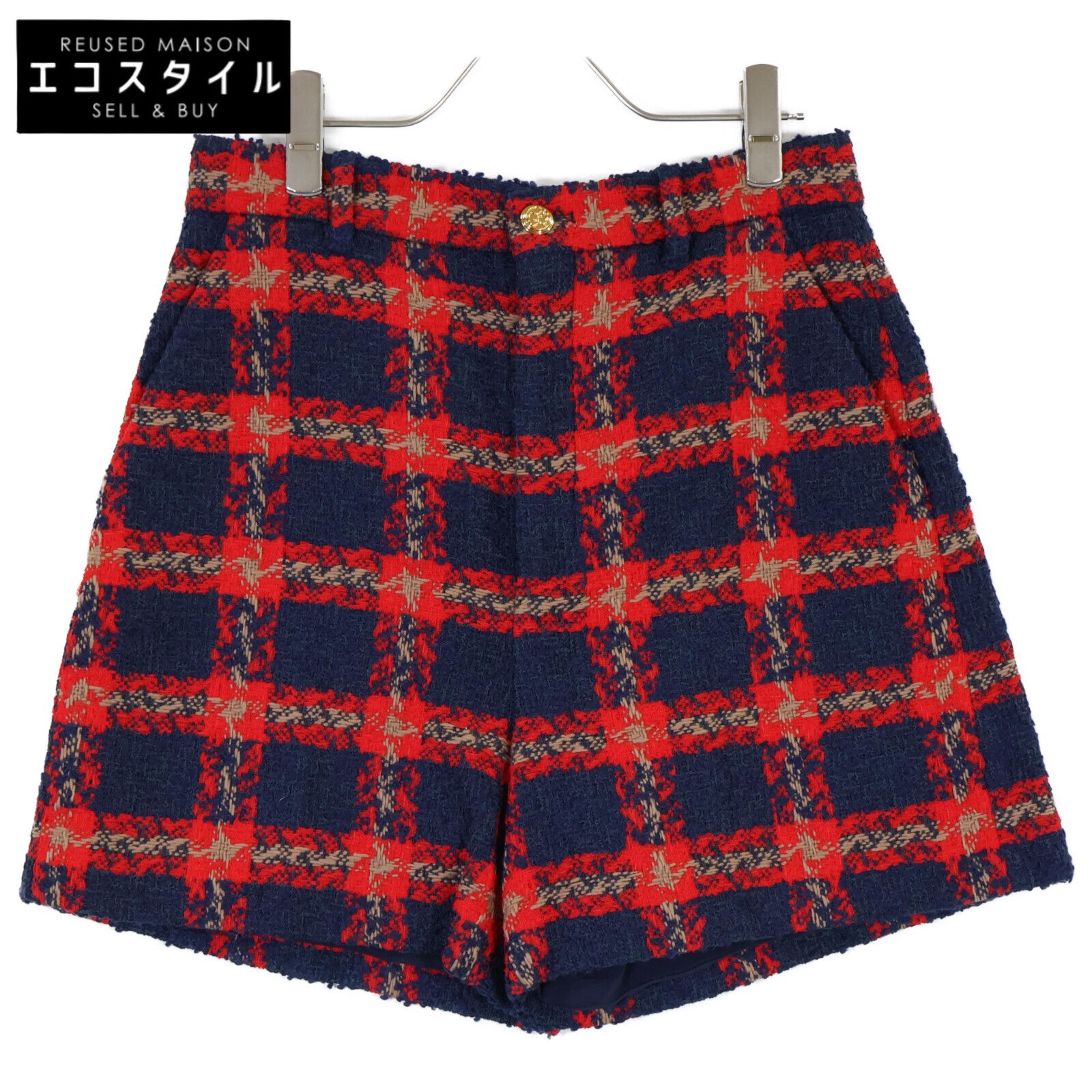 GUCCI グッチ | 正規 681239 Checked shorts チェック ショートパンツ| 38
