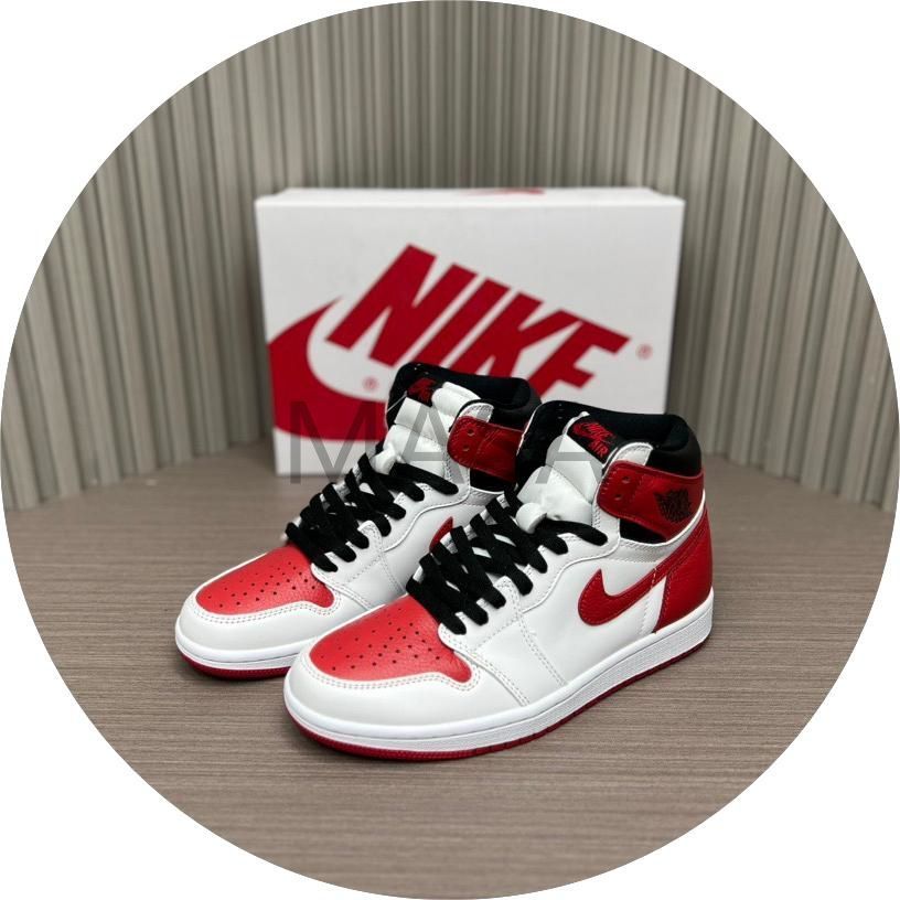 【お買い得】ナイキ Air Jordan 1 Retro High OG Heritage ホワイト レッド スニーカー【並行輸入】 男女兼用です