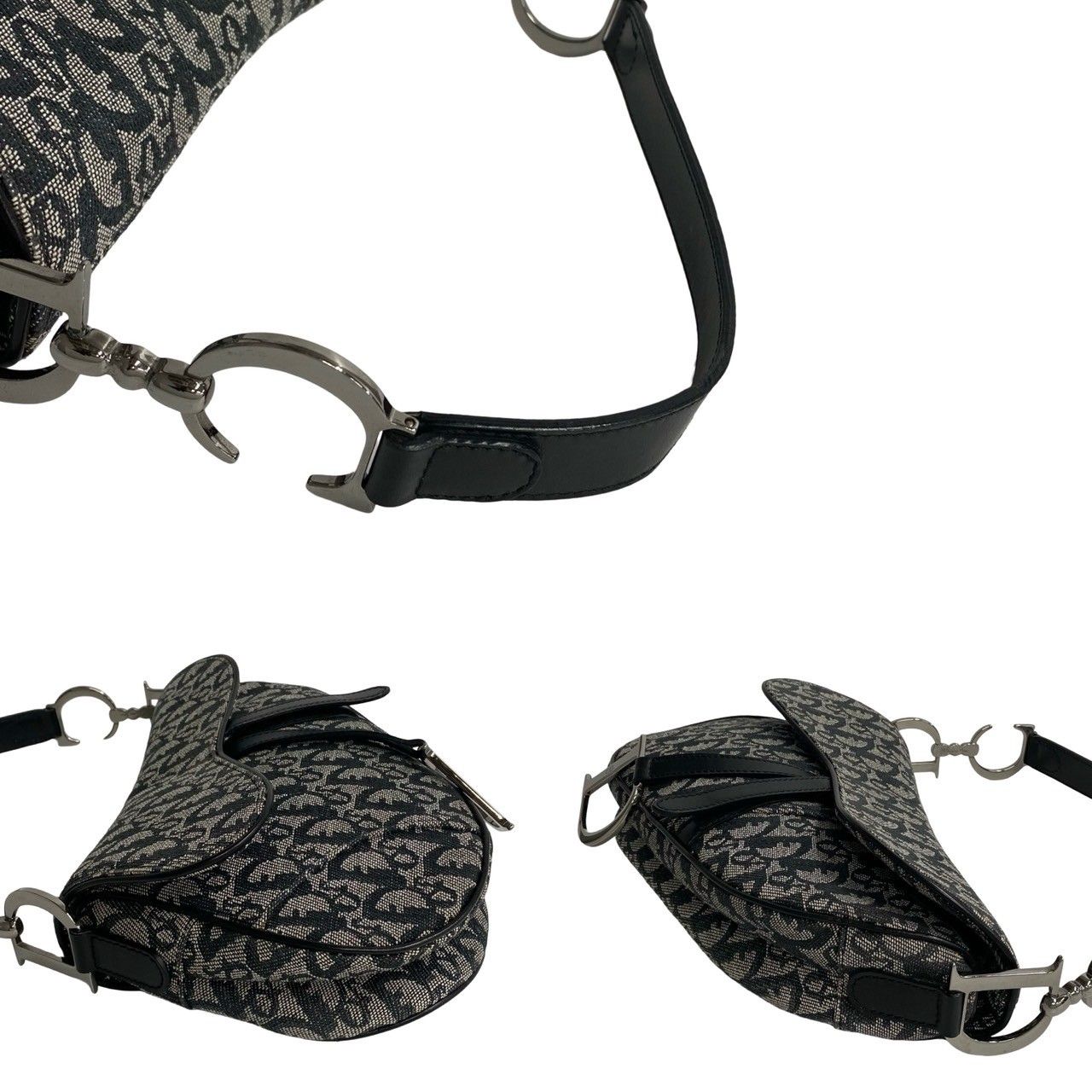 極 美品 Christian Dior ディオール サドルバッグ トロッター 極 美品 Christian Dior ディオール サドルバッグ トロッター