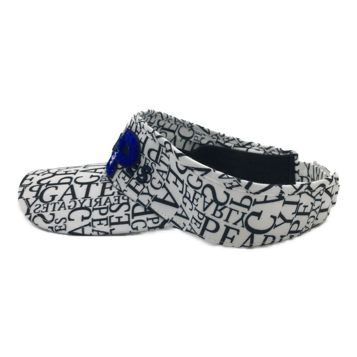 パーリーゲイツ PEARLY GATES サンバイザー フリー ホワイト メゾンロゴ総柄