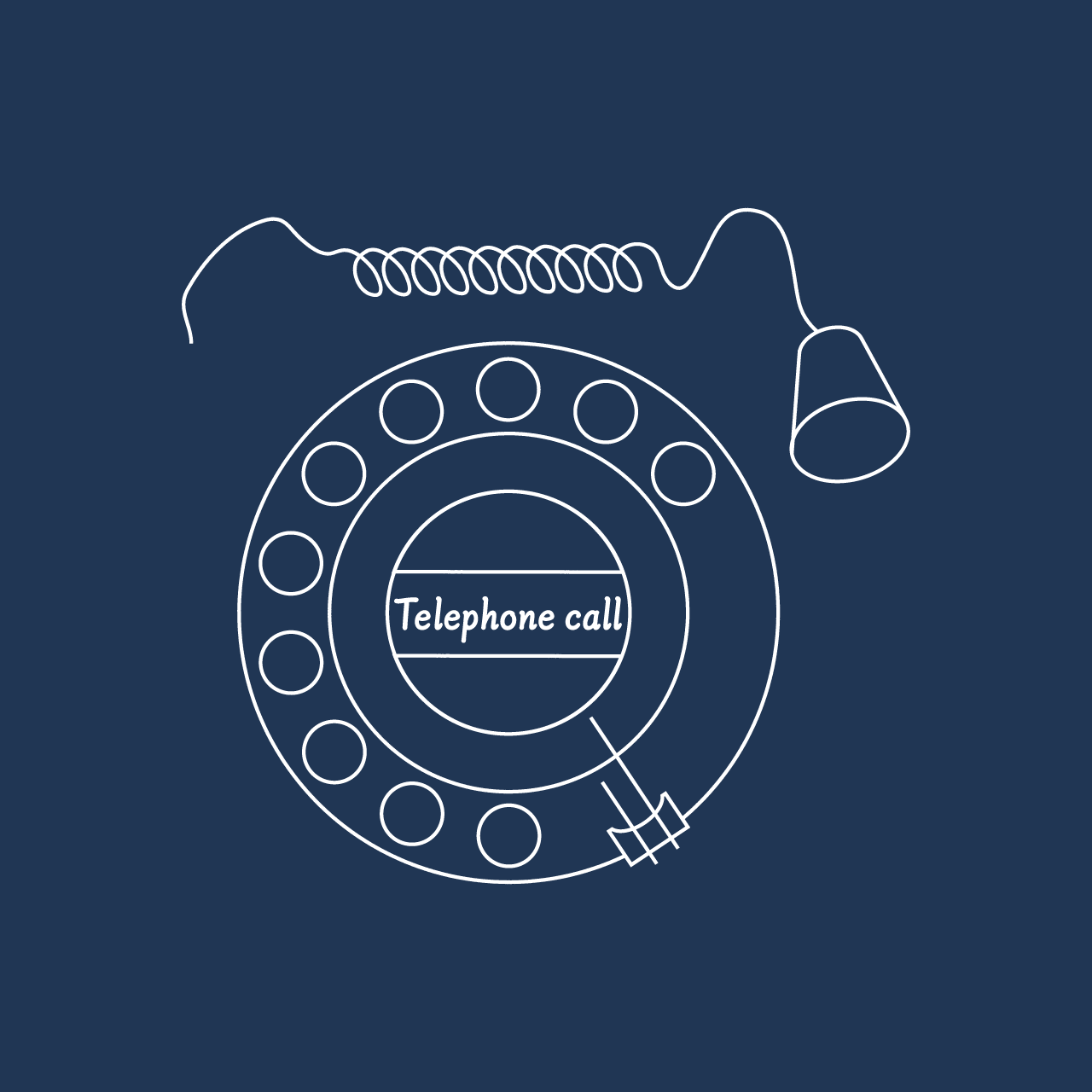 グラフィックロングTシャツ　Telephone call Black -Long-
