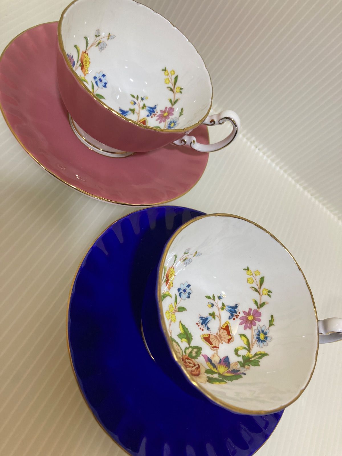 AYNSLEY エインズレイ カップ&ソーサー 2色セット - メルカリ