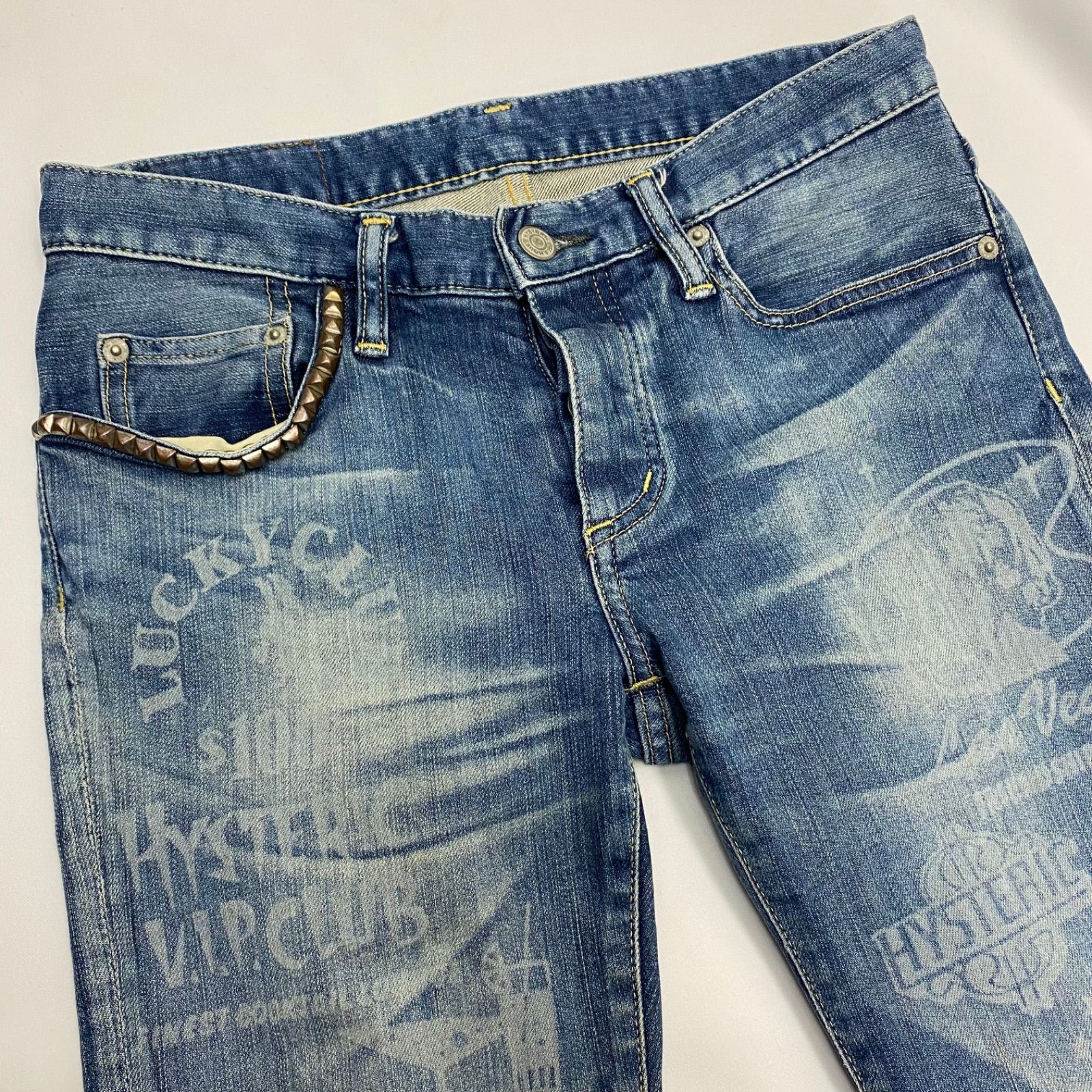 HYSTERIC GLAMOUR ヒステリックグラマー スタッズプリントデニム