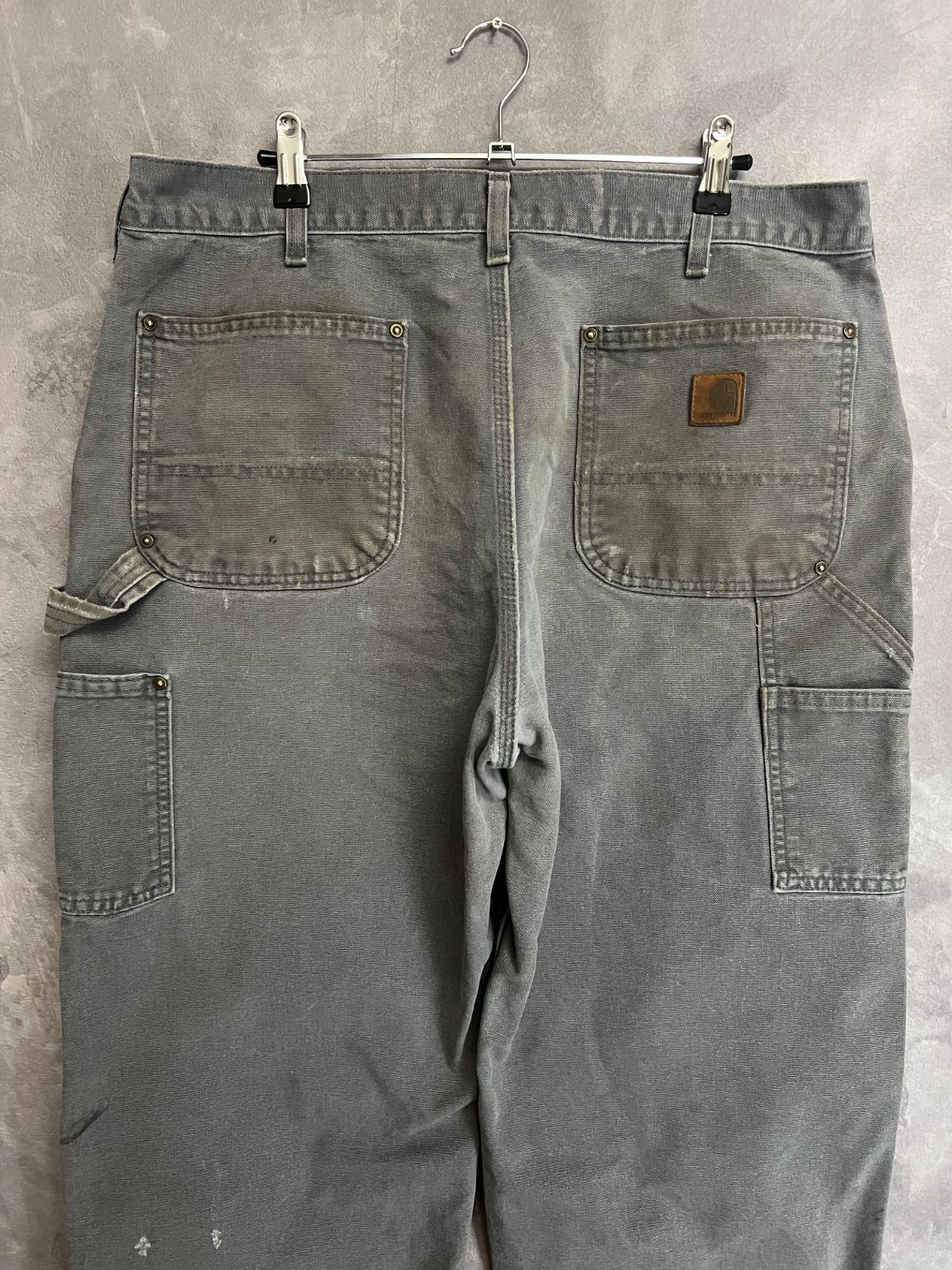 Carhartt ダブルニー　usa製　90s チャコールグレー　美品 希少 USA製 carhartt | フェード グレー系 ダック ダブルニー - 札幌