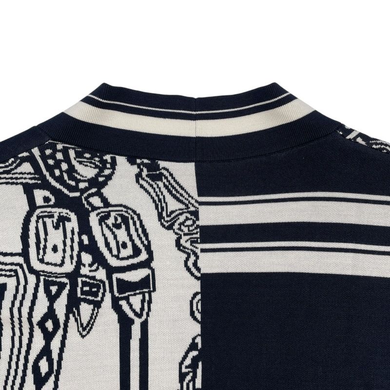 エルメス HERMES En Desordre Finesse シルクカーディガン