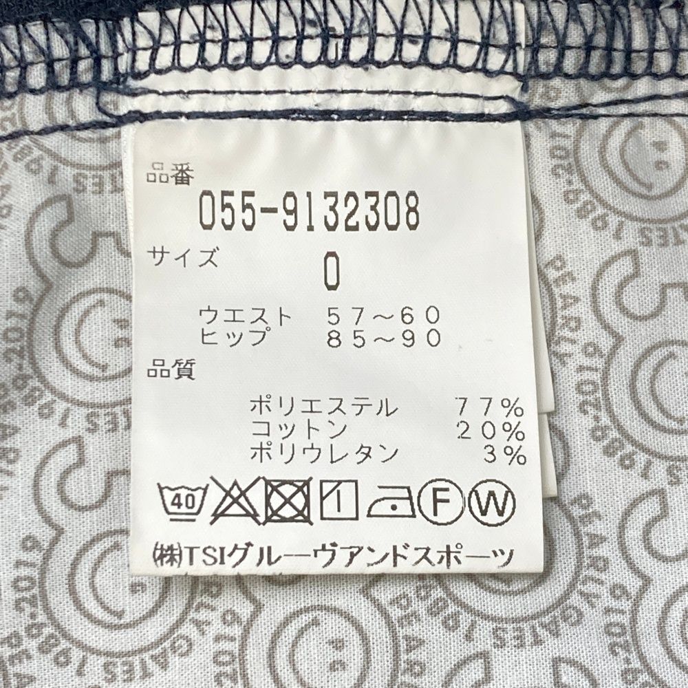 パーリゲイツ　ネイビー ショートストレッチパンツ　　サイズ4 PEARLY GATES（パーリーゲイツ） パンツ ネイビー チェック織生地