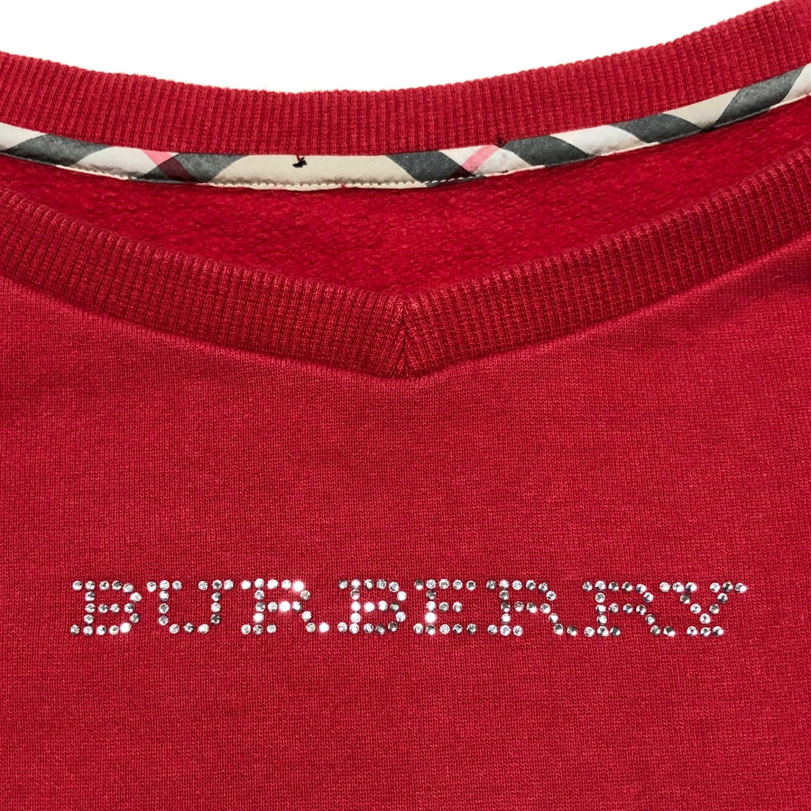 □美品□Burberry バーバリー ビジューロゴ スウェットトレーナー  