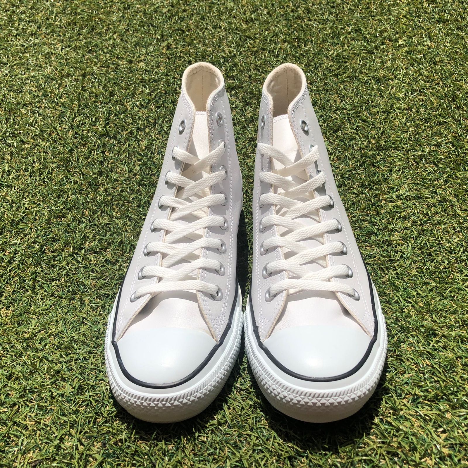 新同26.5 converseコンバース レザー オールスターHI HT218