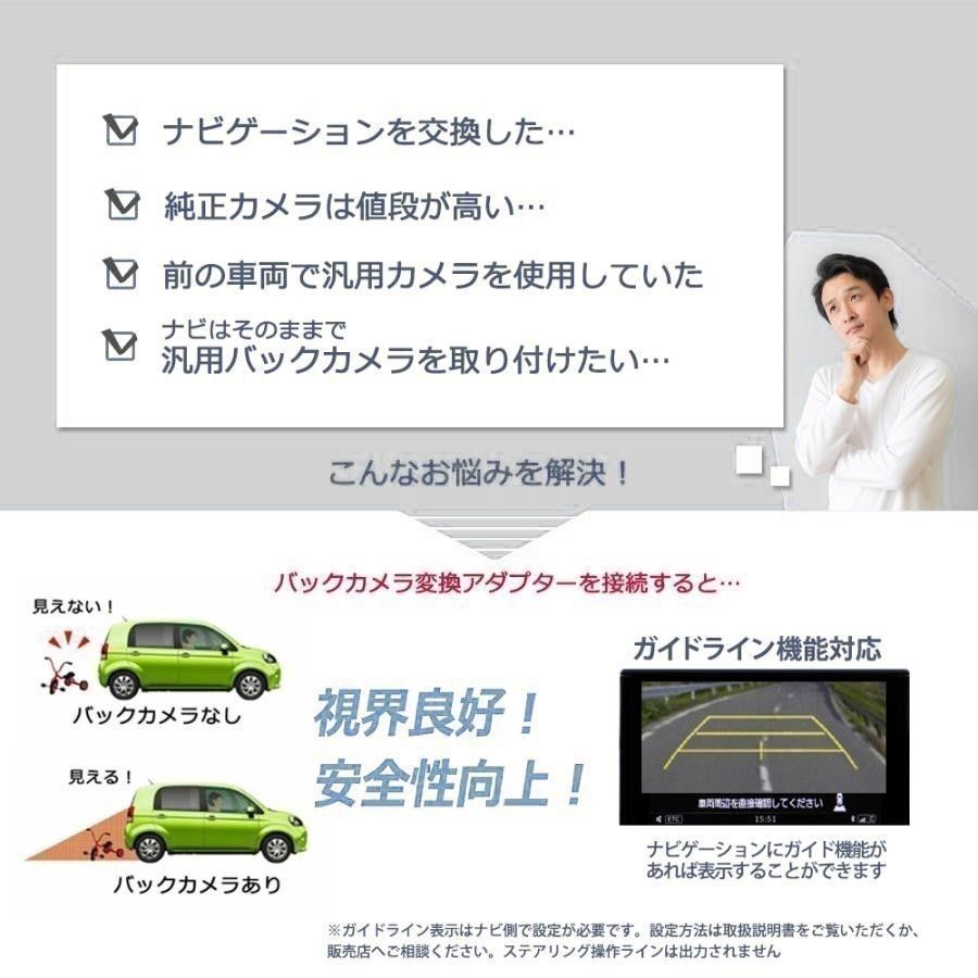 バックカメラ 変換 アルパイン ALPINE X008V EX008V EX009V VIE-X007