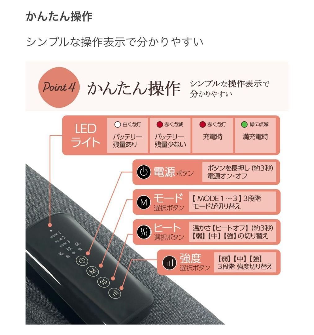 ふくらはぎOSC-GY01コードレスマッサージ機