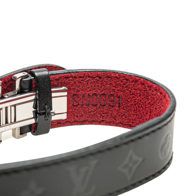 Louis Vuitton モノグラム ベルト 黒/赤 ルイ ヴィトン モノグラム ヴー グッドラックブレス ブラスレ
