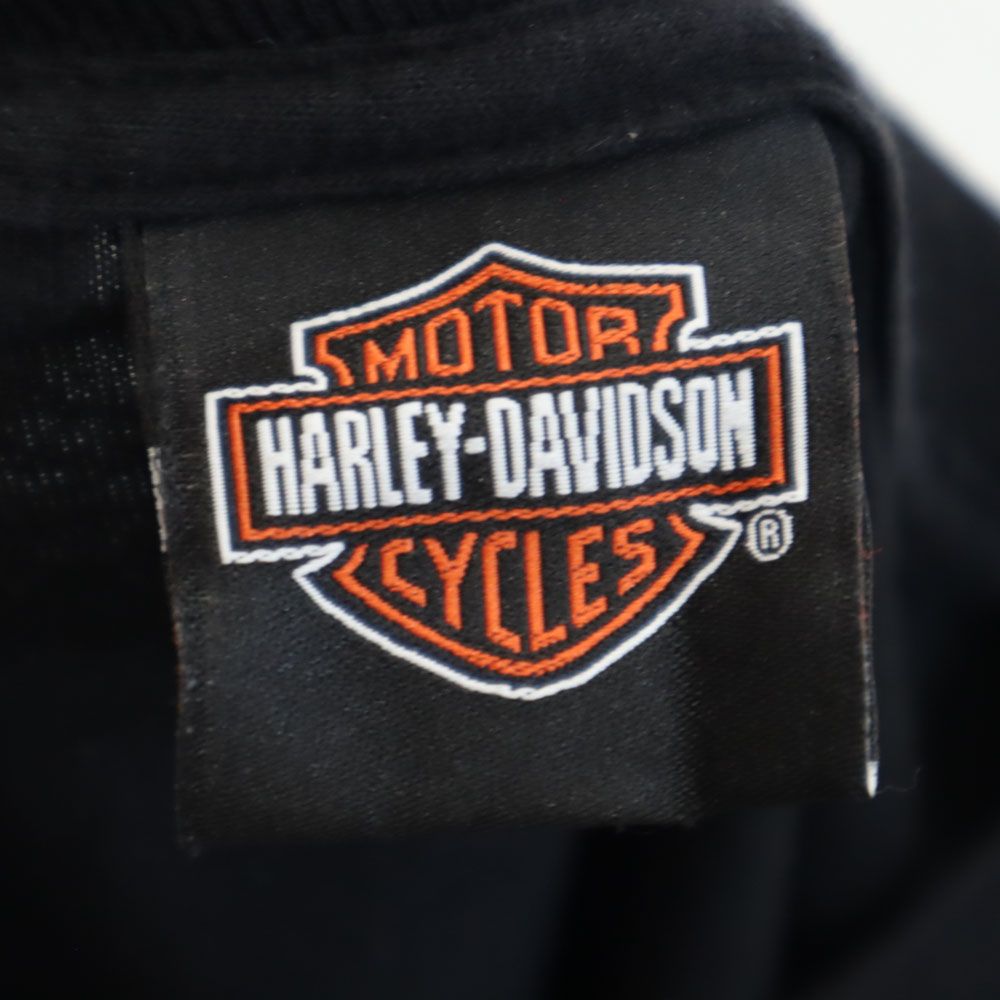 ハーレーダビッドソン 00s スカル 長袖 Tシャツ M ブラック HARLEY