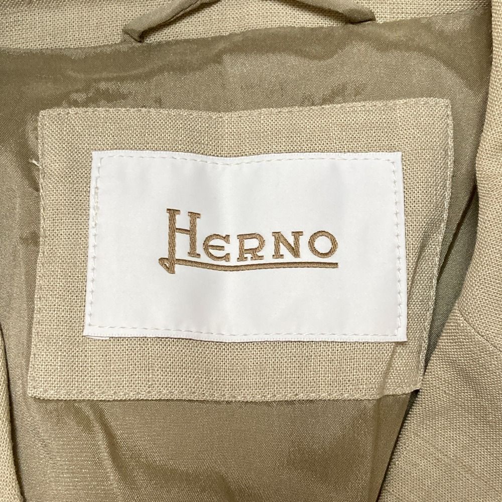 美品 Herno ヘルノ リネンハンティングジャケット サイズ42